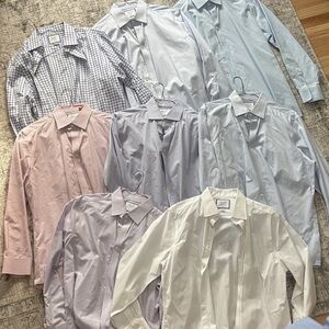 Charles Tyrwhitt Men's Dress Shirts BUNDLE- Blue, White, Pink, Purple